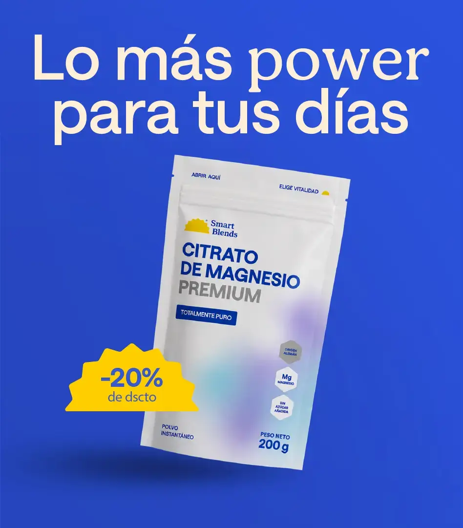 Citrato de Magnesio Smart Blends con oferta de descuento, diseño de comunicación por BSM.